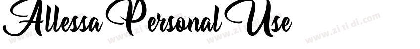 Allessa Personal Use字体转换